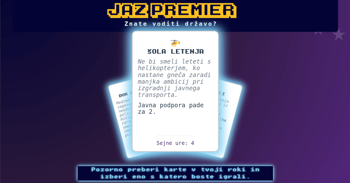 Jaz Premier: Znate voditi državo?